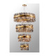 Lysander 4 Tier 40cm + 60cm + 80cm + 1m Pendant 10 + 18 + 24 + 32 Light G9 Brass/Smoke Item Weight: 80kg-3