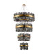 Lysander 4 Tier 40cm + 60cm + 80cm + 1m Pendant 10 + 18 + 24 + 32 Light G9 Brass/Smoke Item Weight: 80kg-4