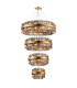 Lysander 4 Tier 40cm + 60cm + 80cm + 1m Pendant 10 + 18 + 24 + 32 Light G9 Brass/Smoke Item Weight: 80kg-5