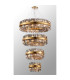 Lysander 4 Tier 40cm + 60cm + 80cm + 1m Pendant 10 + 18 + 24 + 32 Light G9 Brass/Smoke Item Weight: 80kg-11
