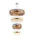 Lysander 4 Tier 40cm + 60cm + 80cm + 1m Pendant 10 + 18 + 24 + 32 Light G9 Brass/Smoke/Clear Item Weight: 80kg-5