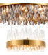 Lysander 4 Tier 40cm + 60cm + 80cm + 1m Pendant 10 + 18 + 24 + 32 Light G9 Brass/Smoke/Clear Item Weight: 80kg-6