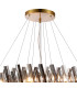 Lysander 4 Tier 40cm + 60cm + 80cm + 1m Pendant 10 + 18 + 24 + 32 Light G9 Brass/Smoke/Clear Item Weight: 80kg-7