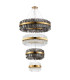 Lysander 4 Tier 40cm + 60cm + 80cm + 1m Pendant 10 + 18 + 24 + 32 Light G9 Brass/Smoke/Clear Item Weight: 80kg-10