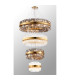 Lysander 4 Tier 40cm + 60cm + 80cm + 1m Pendant 10 + 18 + 24 + 32 Light G9 Brass/Smoke/Clear Item Weight: 80kg-12