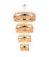 Lysander 4 Tier 40cm + 60cm + 80cm + 1m Pendant 10 + 18 + 24 + 32 Light G9 Polished Nickel/Amber Item Weight: 80kg-1