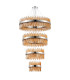 Lysander 4 Tier 40cm + 60cm + 80cm + 1m Pendant 10 + 18 + 24 + 32 Light G9 Polished Nickel/Amber Item Weight: 80kg-3