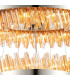 Lysander 4 Tier 40cm + 60cm + 80cm + 1m Pendant 10 + 18 + 24 + 32 Light G9 Polished Nickel/Amber Item Weight: 80kg-7