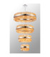 Lysander 4 Tier 40cm + 60cm + 80cm + 1m Pendant 10 + 18 + 24 + 32 Light G9 Polished Nickel/Amber Item Weight: 80kg-10