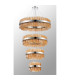 Lysander 4 Tier 40cm + 60cm + 80cm + 1m Pendant 10 + 18 + 24 + 32 Light G9 Polished Nickel/Amber Item Weight: 80kg-11