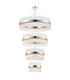 Lysander 4 Tier 40cm + 60cm + 80cm + 1m Pendant 10 + 18 + 24 + 32 Light G9 Polished Nickel/Clear Item Weight: 80kg-1