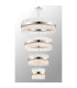 Lysander 4 Tier 40cm + 60cm + 80cm + 1m Pendant 10 + 18 + 24 + 32 Light G9 Polished Nickel/Clear Item Weight: 80kg-3