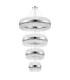 Lysander 4 Tier 40cm + 60cm + 80cm + 1m Pendant 10 + 18 + 24 + 32 Light G9 Polished Nickel/Clear Item Weight: 80kg-9