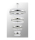 Lysander 4 Tier 40cm + 60cm + 80cm + 1m Pendant 10 + 18 + 24 + 32 Light G9 Polished Nickel/Clear Item Weight: 80kg-10