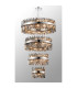 Lysander 4 Tier 40cm + 60cm + 80cm + 1m Pendant 10 + 18 + 24 + 32 Light G9 Polished Nickel/Smoke Item Weight: 80kg-3