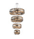 Lysander 4 Tier 40cm + 60cm + 80cm + 1m Pendant 10 + 18 + 24 + 32 Light G9 Polished Nickel/Smoke Item Weight: 80kg-5