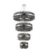 Lysander 4 Tier 40cm + 60cm + 80cm + 1m Pendant 10 + 18 + 24 + 32 Light G9 Polished Nickel/Smoke Item Weight: 80kg-9