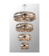 Lysander 4 Tier 40cm + 60cm + 80cm + 1m Pendant 10 + 18 + 24 + 32 Light G9 Polished Nickel/Smoke Item Weight: 80kg-11