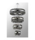 Lysander 4 Tier 40cm + 60cm + 80cm + 1m Pendant 10 + 18 + 24 + 32 Light G9 Polished Nickel/Smoke Item Weight: 80kg-12
