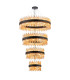 Lysander 4 Tier 40cm + 60cm + 80cm + 1m Pendant 10 + 18 + 24 + 32 Light G9 Satin Black/Amber Item Weight: 80kg-1