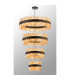 Lysander 4 Tier 40cm + 60cm + 80cm + 1m Pendant 10 + 18 + 24 + 32 Light G9 Satin Black/Amber Item Weight: 80kg-3