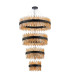 Lysander 4 Tier 40cm + 60cm + 80cm + 1m Pendant 10 + 18 + 24 + 32 Light G9 Satin Black/Amber Item Weight: 80kg-4