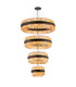 Lysander 4 Tier 40cm + 60cm + 80cm + 1m Pendant 10 + 18 + 24 + 32 Light G9 Satin Black/Amber Item Weight: 80kg-5