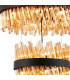Lysander 4 Tier 40cm + 60cm + 80cm + 1m Pendant 10 + 18 + 24 + 32 Light G9 Satin Black/Amber Item Weight: 80kg-6