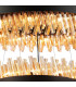 Lysander 4 Tier 40cm + 60cm + 80cm + 1m Pendant 10 + 18 + 24 + 32 Light G9 Satin Black/Amber Item Weight: 80kg-8