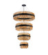Lysander 4 Tier 40cm + 60cm + 80cm + 1m Pendant 10 + 18 + 24 + 32 Light G9 Satin Black/Amber Item Weight: 80kg-9