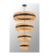 Lysander 4 Tier 40cm + 60cm + 80cm + 1m Pendant 10 + 18 + 24 + 32 Light G9 Satin Black/Amber Item Weight: 80kg-11