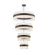 Lysander 4 Tier 40cm + 60cm + 80cm + 1m Pendant 10 + 18 + 24 + 32 Light G9 Satin Black/Clear Item Weight: 80kg-1