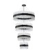 Lysander 4 Tier 40cm + 60cm + 80cm + 1m Pendant 10 + 18 + 24 + 32 Light G9 Satin Black/Clear Item Weight: 80kg-4