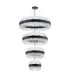 Lysander 4 Tier 40cm + 60cm + 80cm + 1m Pendant 10 + 18 + 24 + 32 Light G9 Satin Black/Clear Item Weight: 80kg-9