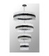 Lysander 4 Tier 40cm + 60cm + 80cm + 1m Pendant 10 + 18 + 24 + 32 Light G9 Satin Black/Clear Item Weight: 80kg-10