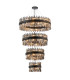 Lysander 4 Tier 40cm + 60cm + 80cm + 1m Pendant 10 + 18 + 24 + 32 Light G9 Satin Black/Smoke Item Weight: 80kg-1