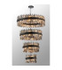 Lysander 4 Tier 40cm + 60cm + 80cm + 1m Pendant 10 + 18 + 24 + 32 Light G9 Satin Black/Smoke Item Weight: 80kg-3
