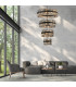 Lysander 4 Tier 40cm + 60cm + 80cm + 1m Pendant 10 + 18 + 24 + 32 Light G9 Satin Black/Smoke Item Weight: 80kg-4