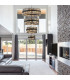 Lysander 4 Tier 40cm + 60cm + 80cm + 1m Pendant 10 + 18 + 24 + 32 Light G9 Satin Black/Smoke Item Weight: 80kg-5