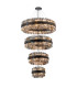 Lysander 4 Tier 40cm + 60cm + 80cm + 1m Pendant 10 + 18 + 24 + 32 Light G9 Satin Black/Smoke Item Weight: 80kg-8