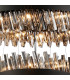 Lysander 4 Tier 40cm + 60cm + 80cm + 1m Pendant 10 + 18 + 24 + 32 Light G9 Satin Black/Smoke Item Weight: 80kg-11