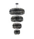 Lysander 4 Tier 40cm + 60cm + 80cm + 1m Pendant 10 + 18 + 24 + 32 Light G9 Satin Black/Smoke Item Weight: 80kg-12