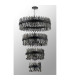 Lysander 4 Tier 40cm + 60cm + 80cm + 1m Pendant 10 + 18 + 24 + 32 Light G9 Satin Black/Smoke Item Weight: 80kg-13