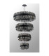 Lysander 4 Tier 40cm + 60cm + 80cm + 1m Pendant 10 + 18 + 24 + 32 Light G9 Satin Black/Smoke Item Weight: 80kg-15