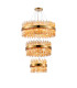 Lysander 3 Tier 40cm + 60cm + 80cm Pendant 10 + 18 + 24 Light G9 Brass/Amber Item Weight: 50kg-1