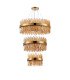 Lysander 3 Tier 40cm + 60cm + 80cm Pendant 10 + 18 + 24 Light G9 Brass/Amber Item Weight: 50kg-4
