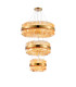 Lysander 3 Tier 40cm + 60cm + 80cm Pendant 10 + 18 + 24 Light G9 Brass/Amber Item Weight: 50kg-5