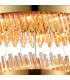 Lysander 3 Tier 40cm + 60cm + 80cm Pendant 10 + 18 + 24 Light G9 Brass/Amber Item Weight: 50kg-8