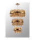 Lysander 3 Tier 40cm + 60cm + 80cm Pendant 10 + 18 + 24 Light G9 Brass/Amber Item Weight: 50kg-10