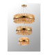 Lysander 3 Tier 40cm + 60cm + 80cm Pendant 10 + 18 + 24 Light G9 Brass/Amber Item Weight: 50kg-12